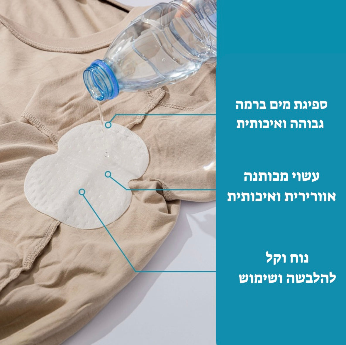 BYESWEAT - מדבקות מונעות זיעה